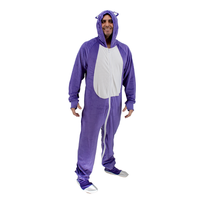 Purple Bear Hooded Liddles Sleepers