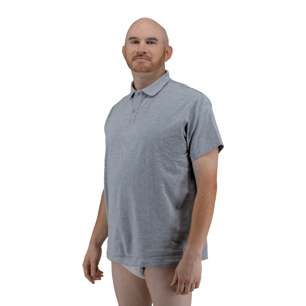 Grey Snappies Polo
