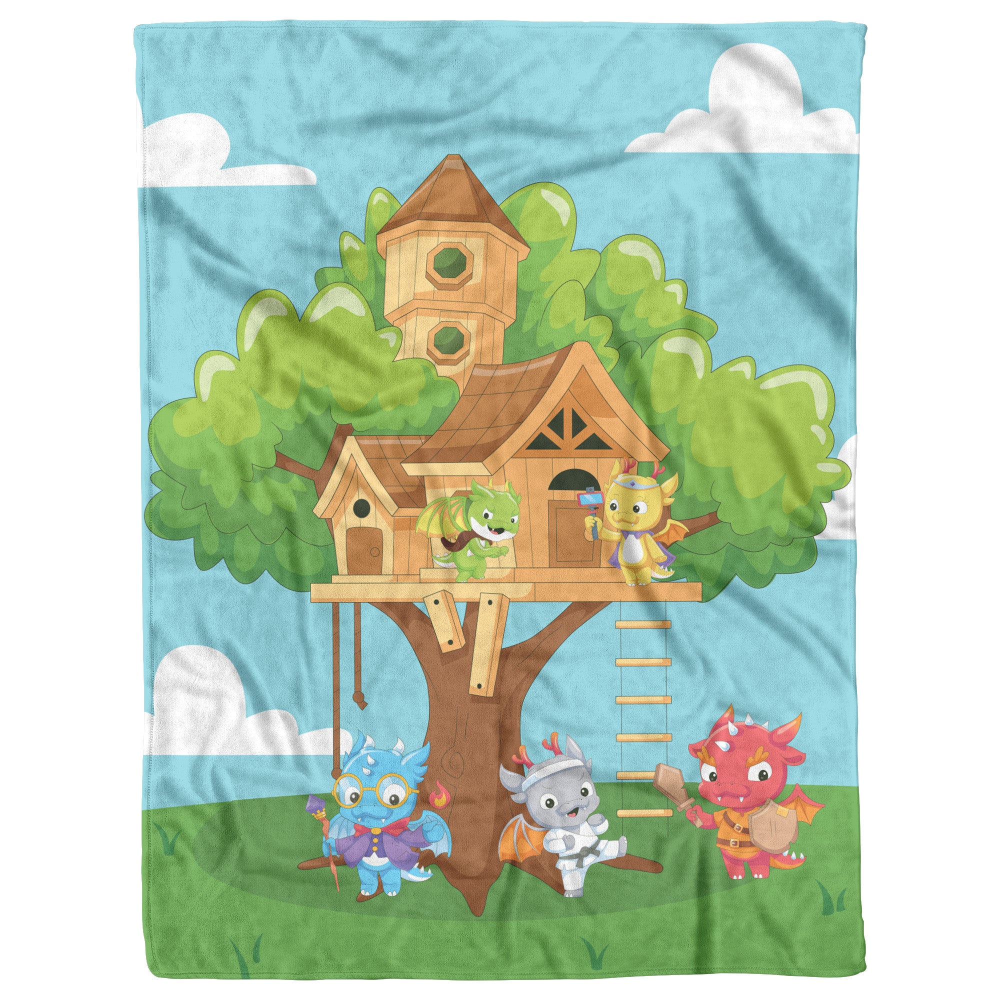 Camelot Scene Fleece Baby Blanket