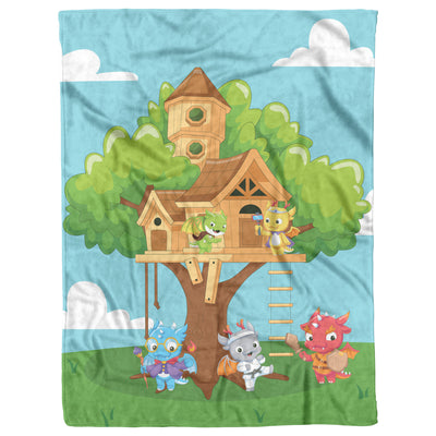 Camelot Scene Fleece Baby Blanket