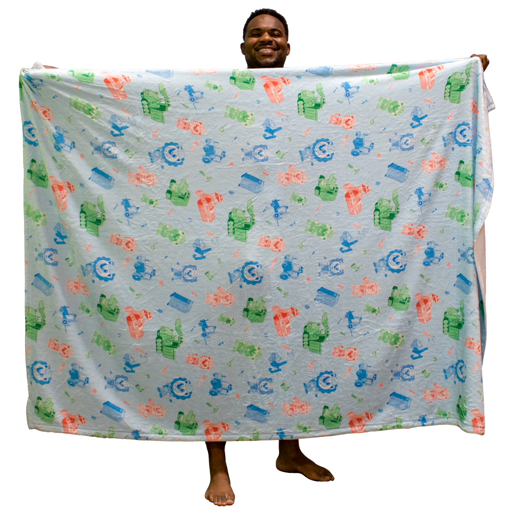 Little Builders Fleece Baby Blanket