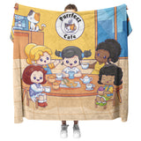 Purrfect Cafe Fleece Baby Blanket