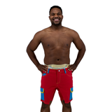 Twill Cargo Shorts Red