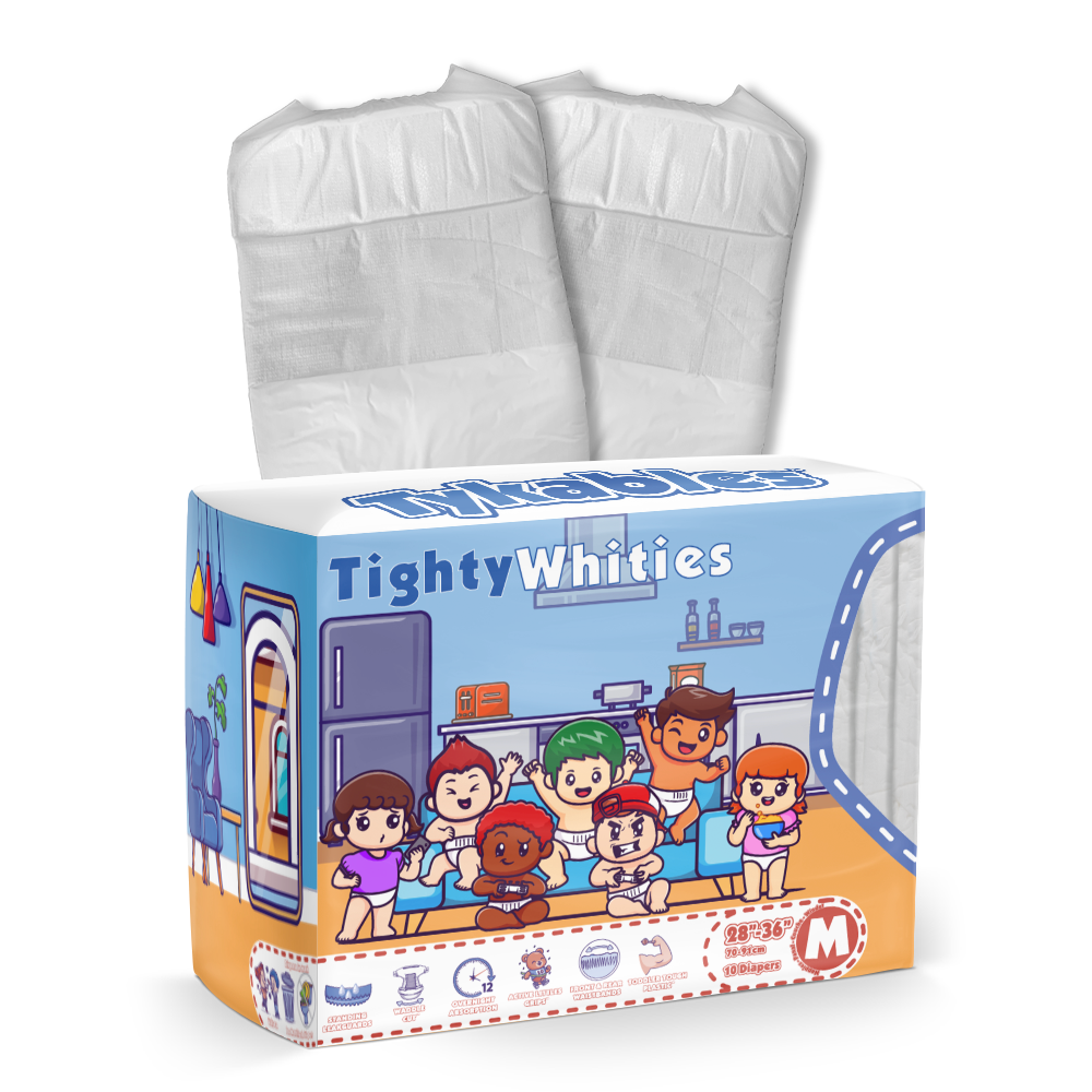 Tighty Whities Diapers | Adult Diapers With Tabs – Tykables