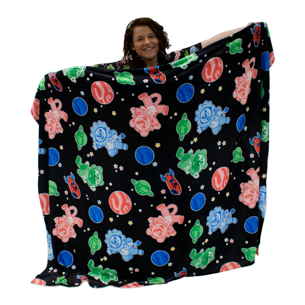 Galactic Patterned Fleece Baby Blanket