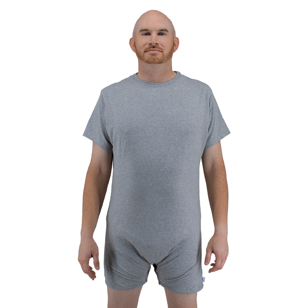 Grey Snappies Romper