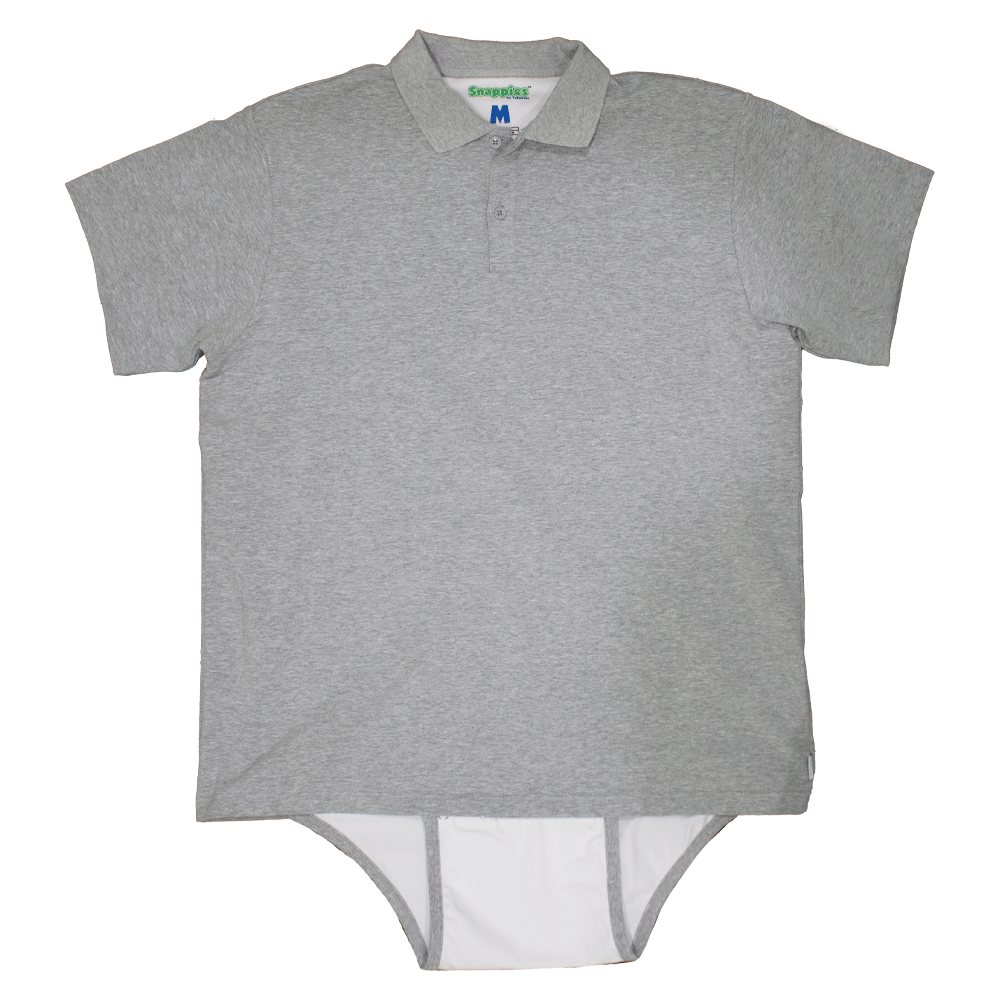 Grey Snappies Polo