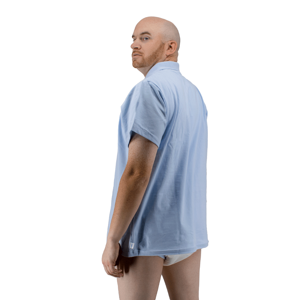 Baby Blue Snappies Polo