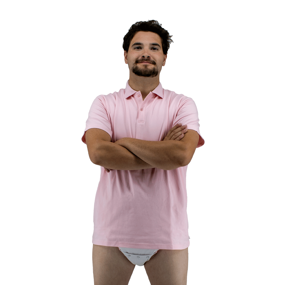 Baby Pink Snappies Polo